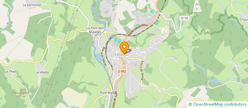 localisation de l'entreprise CTRE COM ACTION SOCIALE DE FELLETIN  FELLETIN