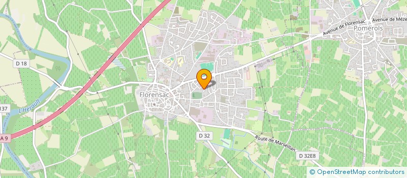 localisation de l'entreprise CTRE COM ACTION SOCIALE DE FLORENSAC à FLORENSAC