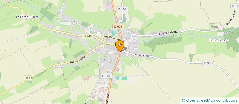 localisation de l'entreprise CTRE COM ACTION SOCIALE DE FRUGES à FRUGES