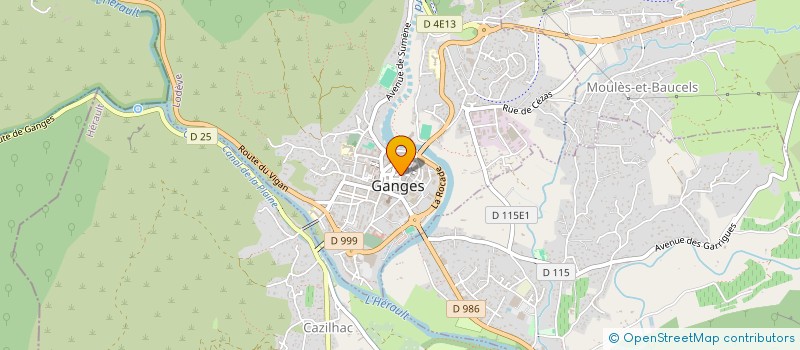 localisation de l'entreprise CTRE COM ACTION SOCIALE DE GANGES à GANGES