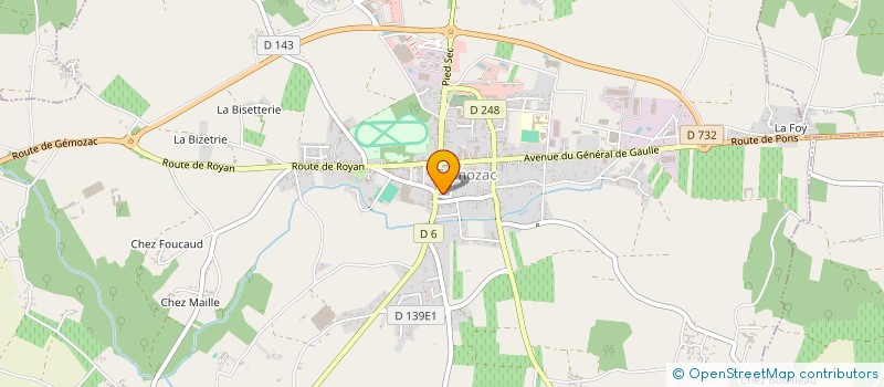 localisation de l'entreprise CTRE COM ACTION SOCIALE DE GEMOZAC à GEMOZAC