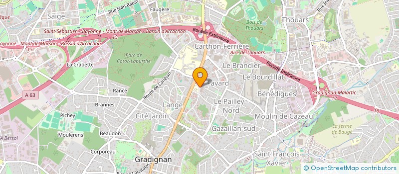 localisation de l'entreprise CTRE COM ACTION SOCIALE DE GRADIGNAN  GRADIGNAN