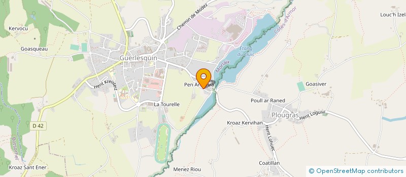 localisation de l'entreprise CTRE COM ACTION SOCIALE DE GUERLESQUIN à GUERLESQUIN