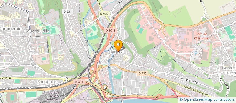 localisation de l'entreprise CTRE COM ACTION SOCIALE DE HARFLEUR  HARFLEUR