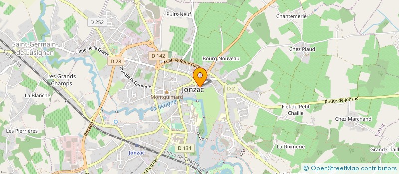 localisation de l'entreprise CTRE COM ACTION SOCIALE DE JONZAC à JONZAC