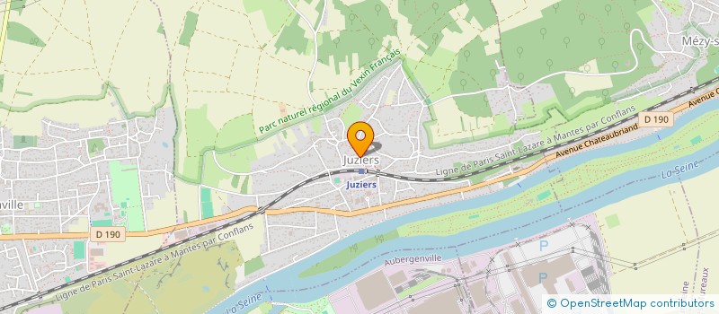 localisation de l'entreprise CTRE COM ACTION SOCIALE DE JUZIERS à JUZIERS