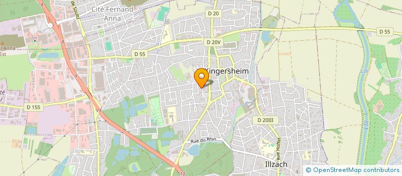 localisation de l'entreprise CTRE COM ACTION SOCIALE DE KINGERSHEIM  KINGERSHEIM