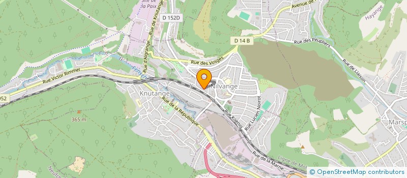 localisation de l'entreprise CTRE COM ACTION SOCIALE DE KNUTANGE à KNUTANGE