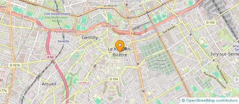 localisation de l'entreprise CTRE COM ACTION SOCIALE DE KREMLIN BICET à LE KREMLIN-BICETRE
