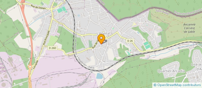 localisation de l'entreprise CTRE COM ACTION SOCIALE DE L HOPITAL à L'HOPITAL