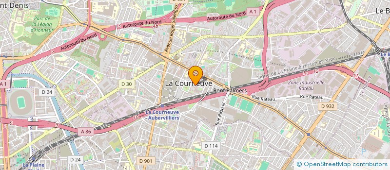 localisation de l'entreprise CTRE COM ACTION SOCIALE DE LA COURNEUVE à LA COURNEUVE