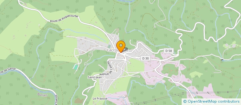 localisation de l'entreprise CTRE COM ACTION SOCIALE DE LA CROUZETTE à LACROUZETTE