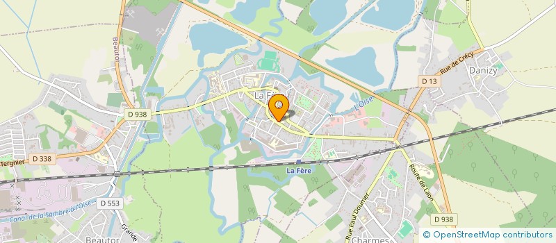 localisation de l'entreprise CTRE COM ACTION SOCIALE DE LA FERE à LA FERE