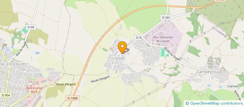 localisation de l'entreprise CTRE COM ACTION SOCIALE DE LA LOUBIERE à LA LOUBIERE