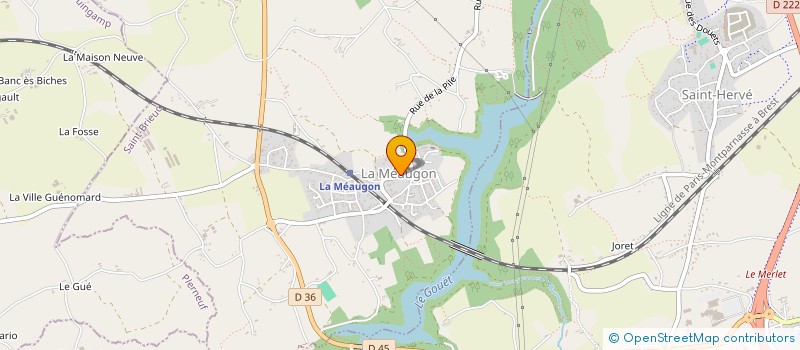 localisation de l'entreprise CTRE COM ACTION SOCIALE DE LA MEAUGON à LA MEAUGON