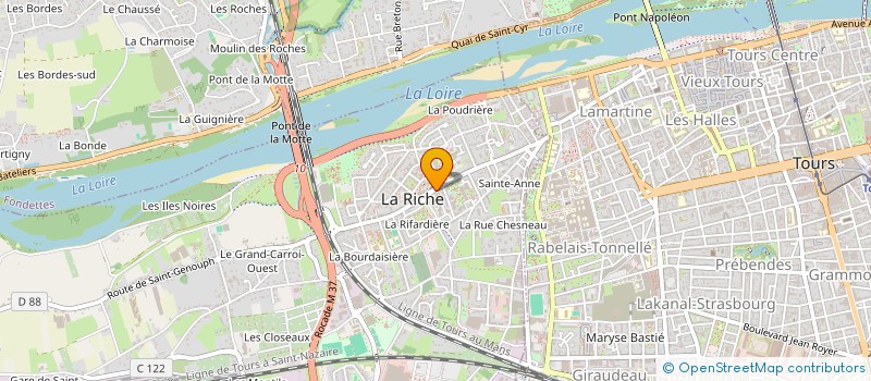 localisation de l'entreprise CTRE COM ACTION SOCIALE DE LA RICHE à LA RICHE