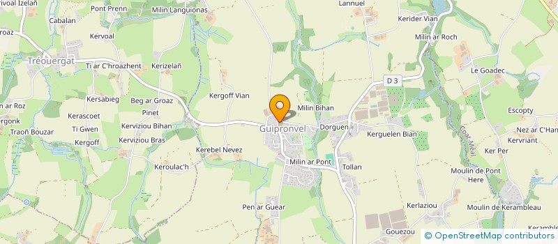 localisation de l'entreprise CTRE COM ACTION SOCIALE DE LANRIVOARE  LANRIVOARE