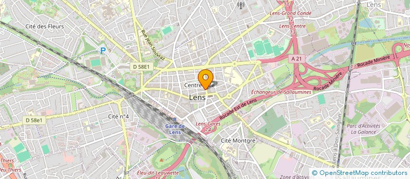 localisation de l'entreprise CTRE COM ACTION SOCIALE DE LENS  LENS