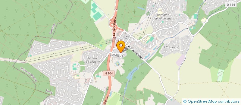 localisation de l'entreprise CTRE COM ACTION SOCIALE DE LESIGNY à LESIGNY