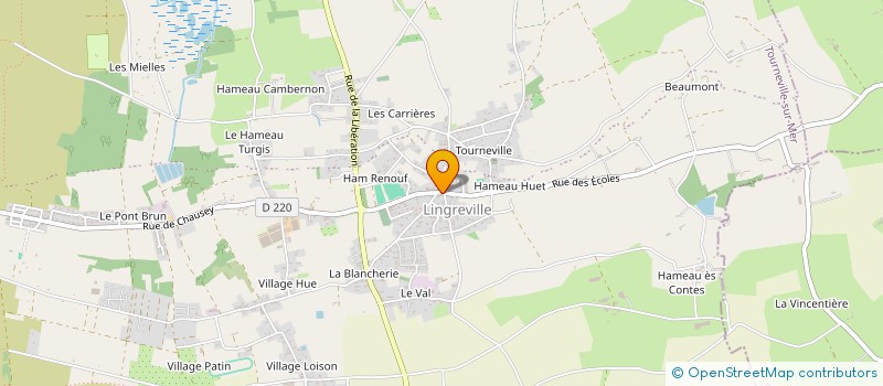 localisation de l'entreprise CTRE COM ACTION SOCIALE DE LINGREVILLE à TOURNEVILLE-SUR-MER