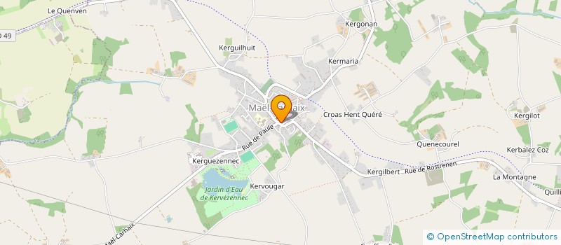 localisation de l'entreprise CTRE COM ACTION SOCIALE DE LOCARN à LOCARN