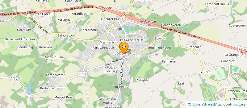 localisation de l'entreprise CTRE COM ACTION SOCIALE DE LOPERHET  LOPERHET