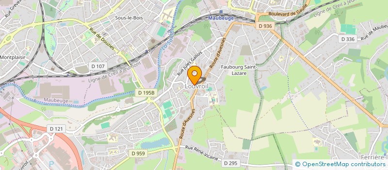 localisation de l'entreprise CTRE COM ACTION SOCIALE DE LOUVROIL à LOUVROIL