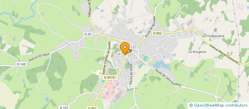 localisation de l'entreprise CTRE COM ACTION SOCIALE DE LUBERSAC à LUBERSAC