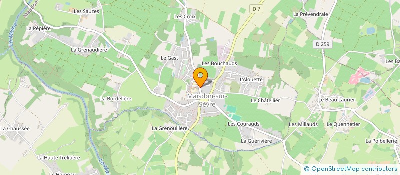 localisation de l'entreprise CTRE COM ACTION SOCIALE DE MAISDON  MAISDON-SUR-SEVRE