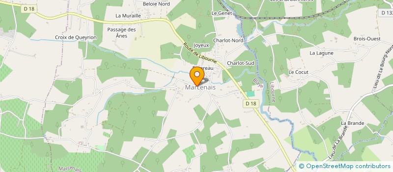 localisation de l'entreprise CTRE COM ACTION SOCIALE DE MARCENAIS  MARCENAIS