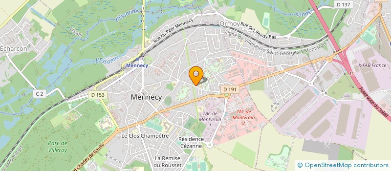 localisation de l'entreprise CTRE COM ACTION SOCIALE DE MENNECY à MENNECY