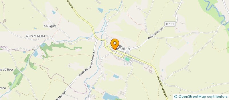 localisation de l'entreprise CTRE COM ACTION SOCIALE DE MONFORT  MONFORT