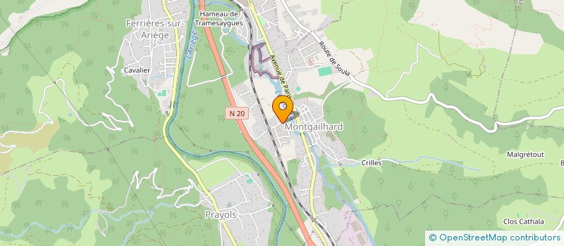 localisation de l'entreprise CTRE COM ACTION SOCIALE DE MONTGAILHARD à MONTGAILHARD