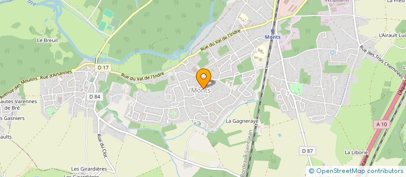 localisation de l'entreprise CTRE COM ACTION SOCIALE DE MONTS  MONTS