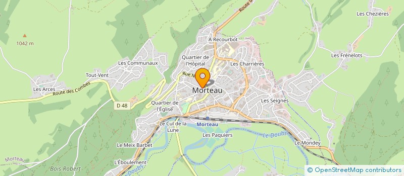 localisation de l'entreprise CTRE COM ACTION SOCIALE DE MORTEAU à MORTEAU