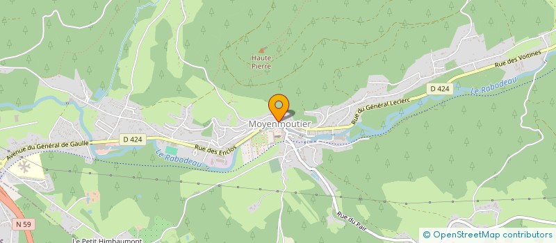 localisation de l'entreprise CTRE COM ACTION SOCIALE DE MOYENMOUTIER à MOYENMOUTIER