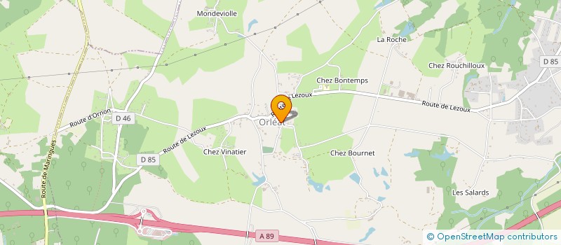 localisation de l'entreprise CTRE COM ACTION SOCIALE DE ORLEAT  ORLEAT