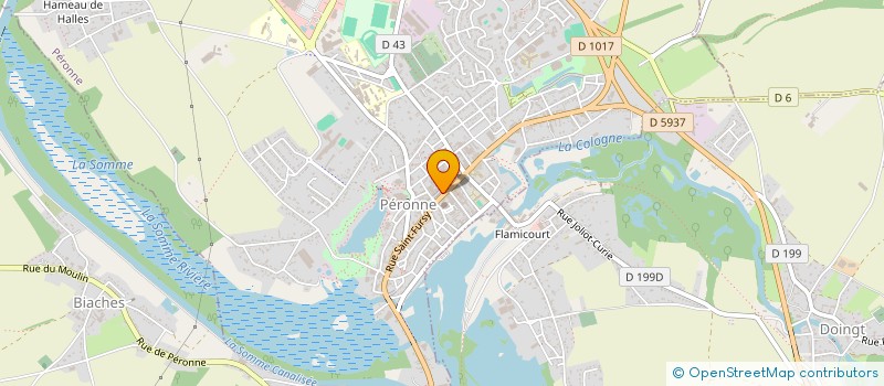 localisation de l'entreprise CTRE COM ACTION SOCIALE DE PERONNE à PERONNE