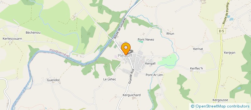 localisation de l'entreprise CTRE COM ACTION SOCIALE DE PLELAUFF  PLELAUFF