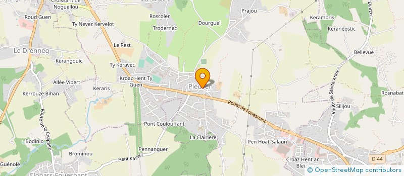localisation de l'entreprise CTRE COM ACTION SOCIALE DE PLEUVEN à PLEUVEN