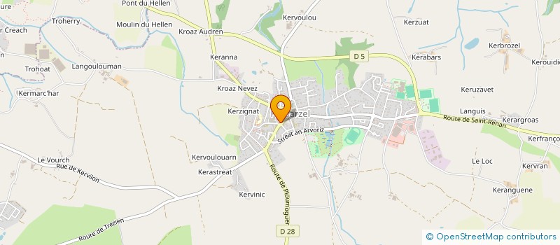 localisation de l'entreprise CTRE COM ACTION SOCIALE DE PLOUARZEL  PLOUARZEL