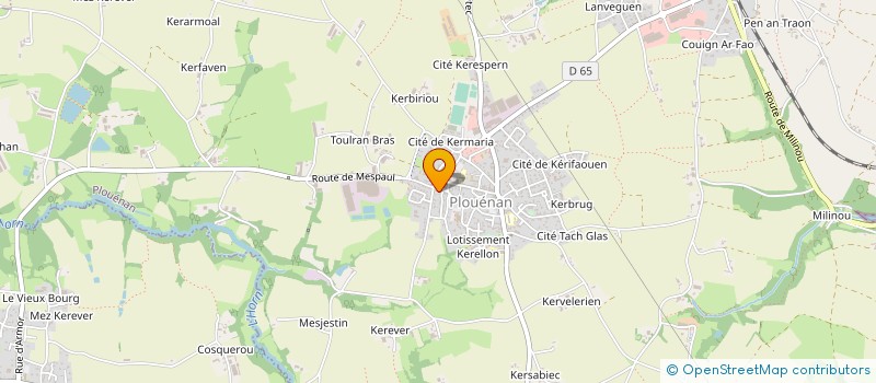 localisation de l'entreprise CTRE COM ACTION SOCIALE DE PLOUENAN  PLOUENAN