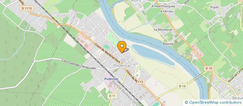 localisation de l'entreprise CTRE COM ACTION SOCIALE DE PODENSAC  PODENSAC