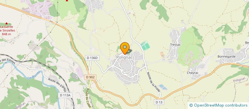 localisation de l'entreprise CTRE COM ACTION SOCIALE DE POLIGNAC  POLIGNAC