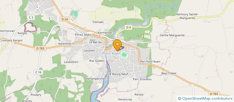 localisation de l'entreprise CTRE COM ACTION SOCIALE DE PONT AVEN à PONT-AVEN