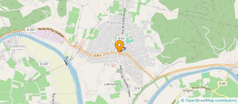 localisation de l'entreprise CTRE COM ACTION SOCIALE DE PRAYSSAC à PRAYSSAC