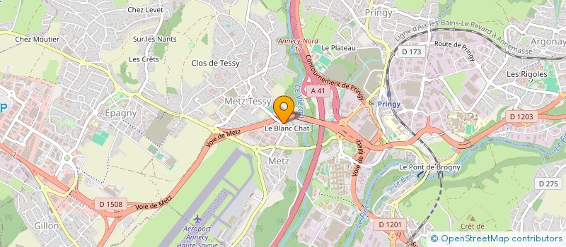 localisation de l'entreprise CTRE COM ACTION SOCIALE DE PRINGY à ANNECY