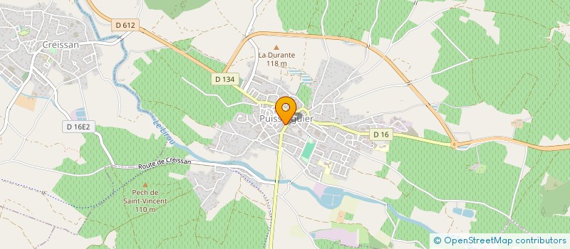 localisation de l'entreprise CTRE COM ACTION SOCIALE DE PUISSERGUIER à PUISSERGUIER