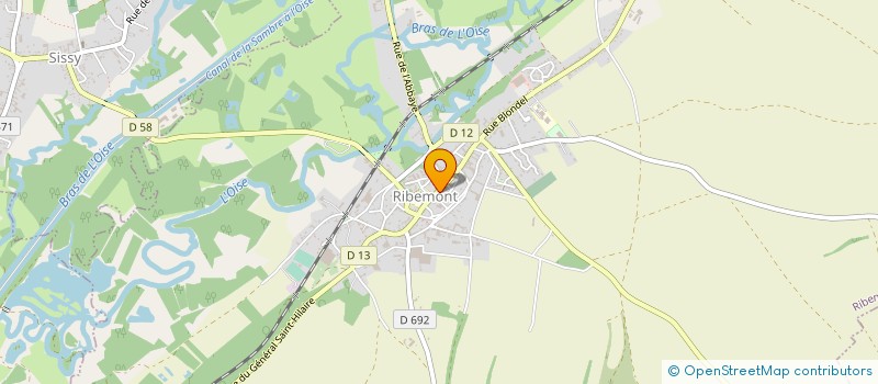 localisation de l'entreprise CTRE COM ACTION SOCIALE DE RIBEMONT à RIBEMONT