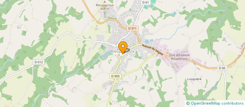 localisation de l'entreprise CTRE COM ACTION SOCIALE DE RIEUPEYROUX à RIEUPEYROUX